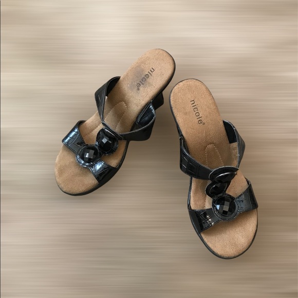 Nicole Shoes - Nicole, Black Sandals